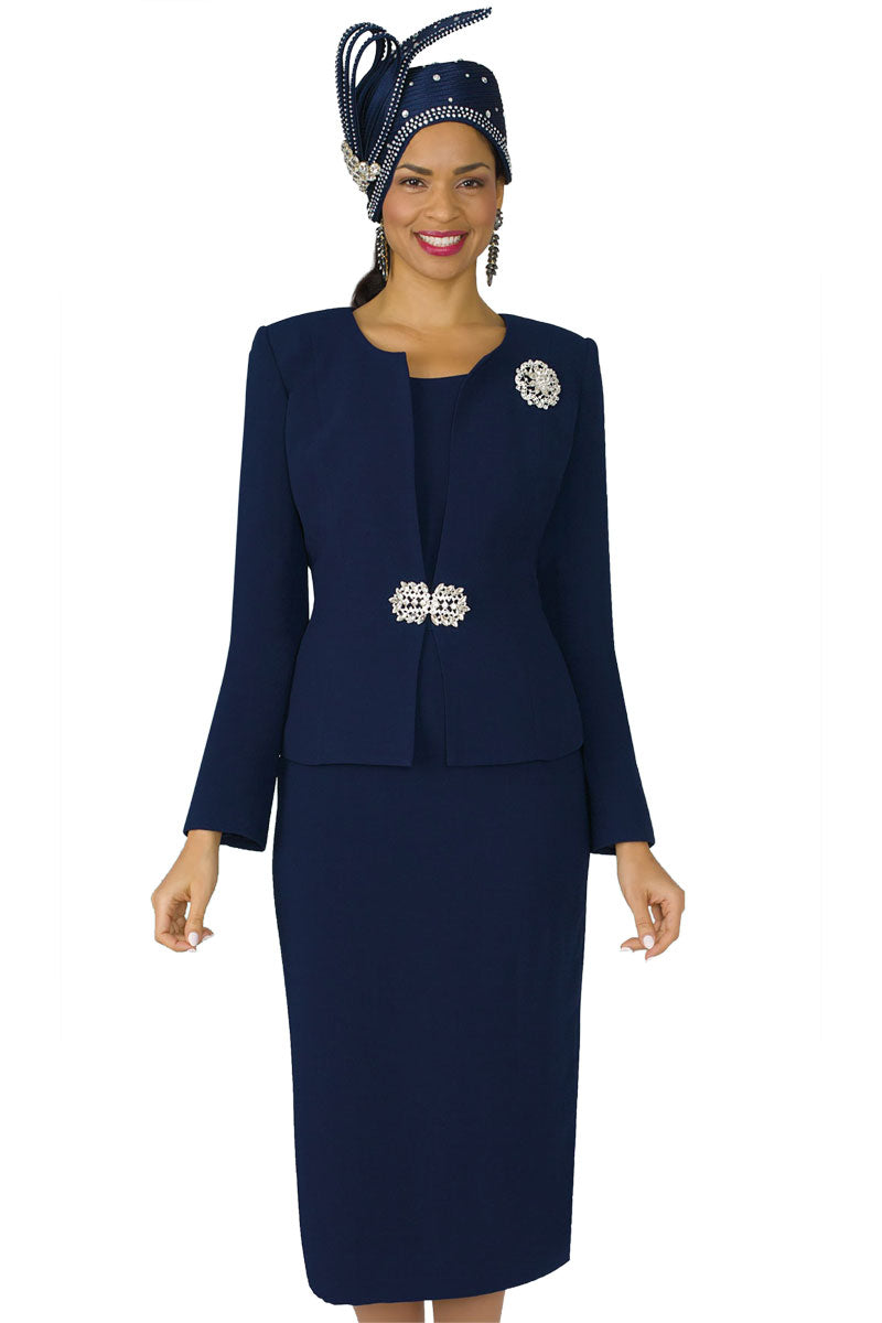 Lily And Taylor Suit 3052-Navy