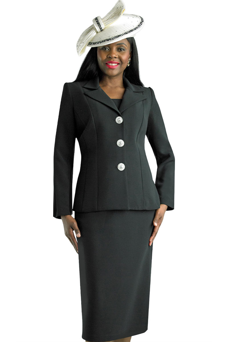 Lily And Taylor Suit 3895-Black