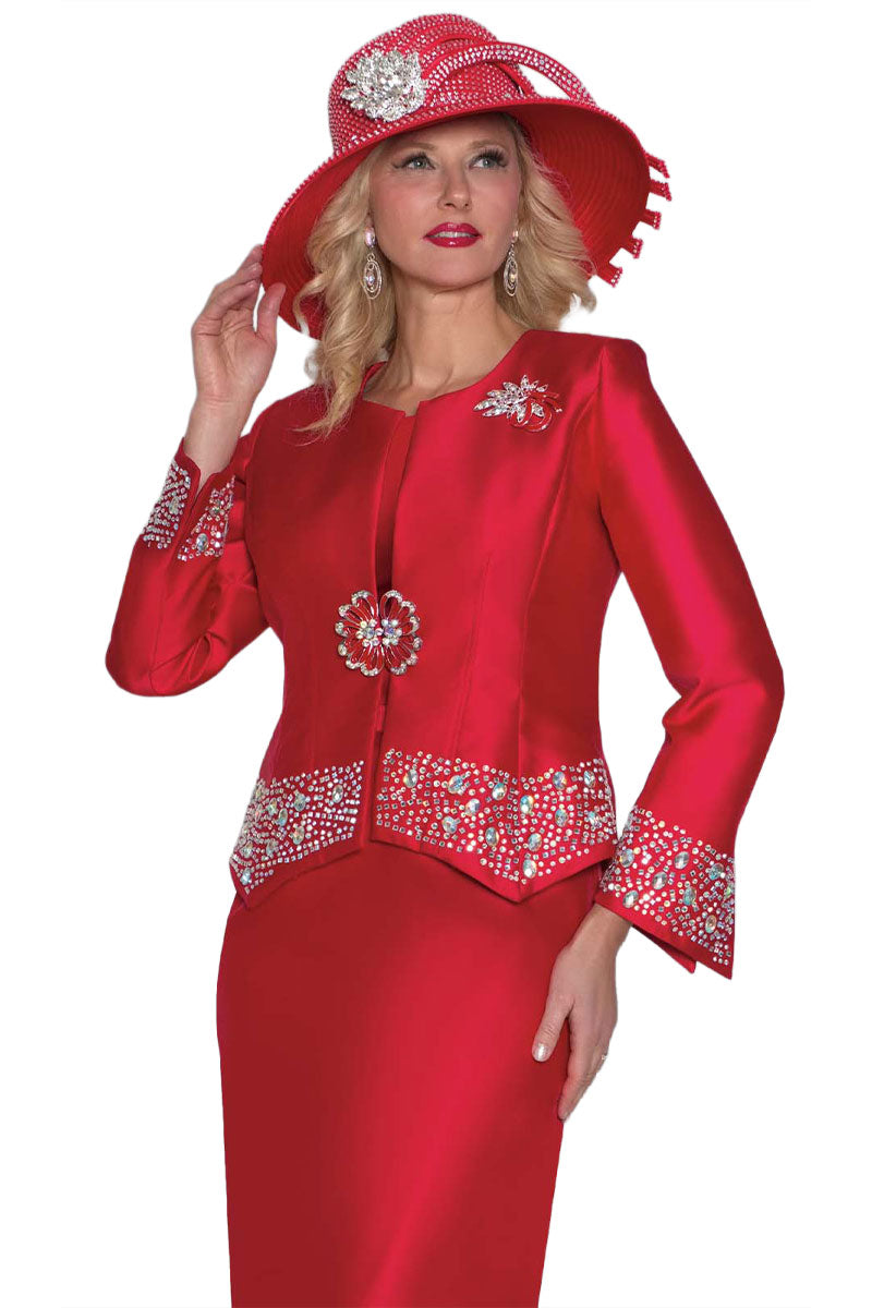 Lily And Taylor Suit 4498-Red