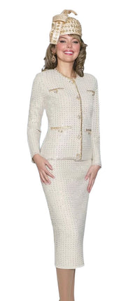 Lily And Taylor Suit 840-Champagne