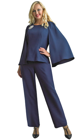 Lily And Taylor Pant Suit 4429-Navy