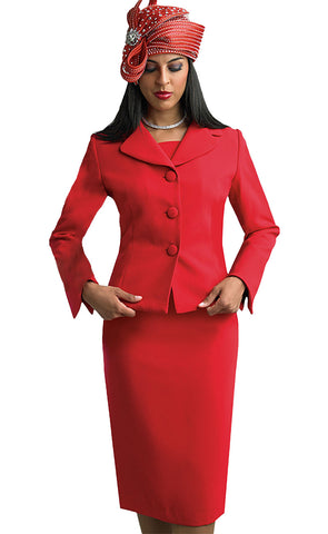 Lily And Taylor Suit 4063-Red - Church Suits For Less