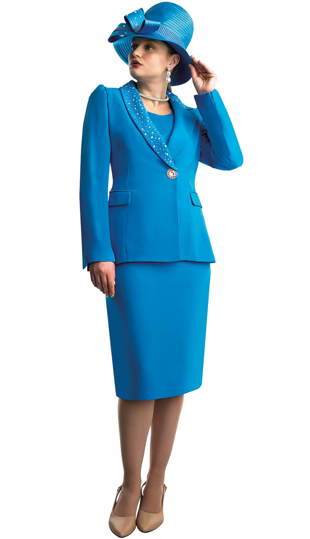 Lily And Taylor Suit 4891C-Turquoise