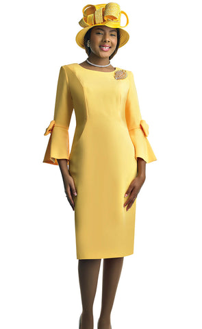 Lily And Taylor Dress 4154-Yellow - Church Suits For Less
