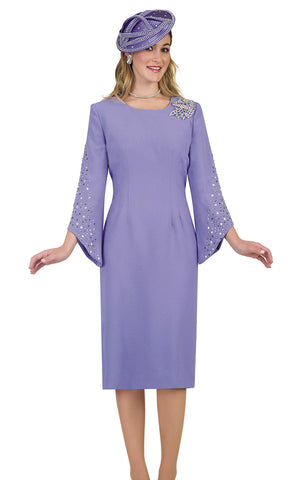 Lily And Taylor Dress 4385-Lavender - Church Suits For Less