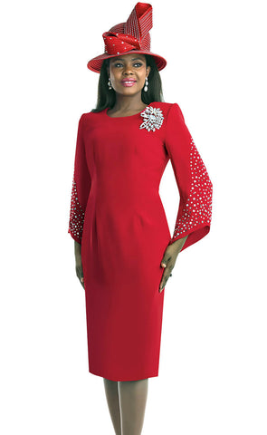 Lily And Taylor Dress 4385-Red - Church Suits For Less