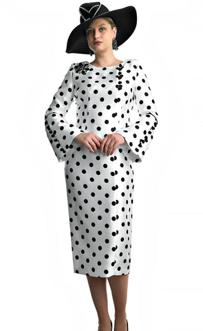 Lily And Taylor Dress 4816C-White/Black - Church Suits For Less