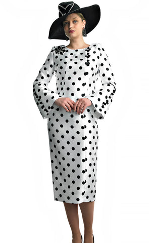 Lily And Taylor Dress 4816-White/Black - Church Suits For Less