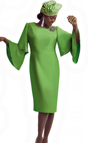 Lily And Taylor Dress 4878-Apple Green - Church Suits For Less