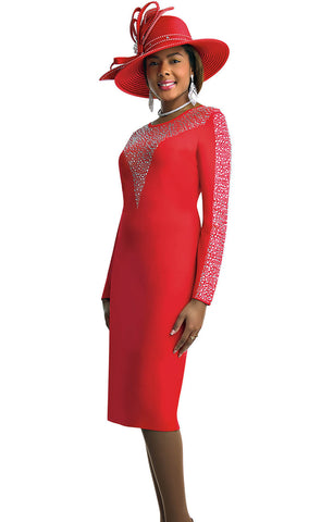 Lily And Taylor Dress 620-Red - Church Suits For Less