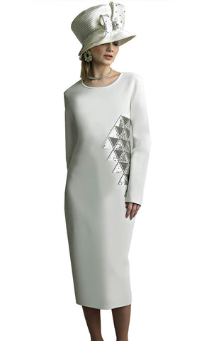 Lyly And Taylor Dress 621-Ivory - Church Suits For Less