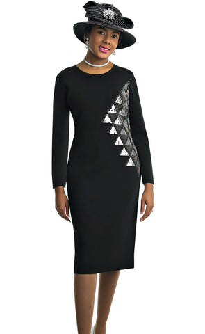 Lyly And Taylor Dress 621-Black - Church Suits For Less