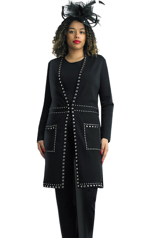 Lily And Taylor Pant Suit 783-Black - Church Suits For Less