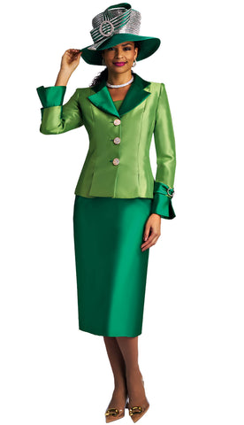 Lily And Taylor Suit 4096-Apple Green