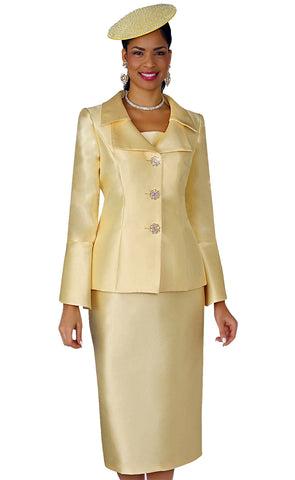 Lily And Taylor Suit 4107-Canary
