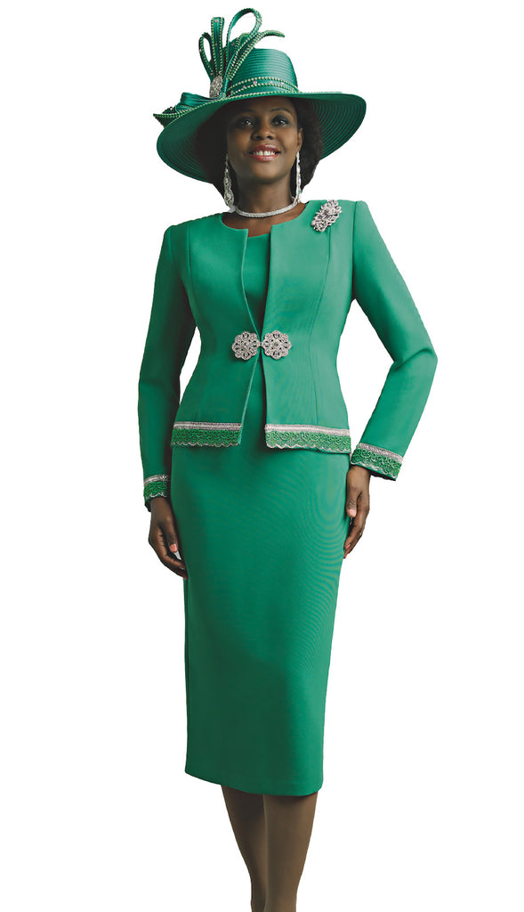 Lily And Taylor Suit 4272-Emerald - Church Suits For Less