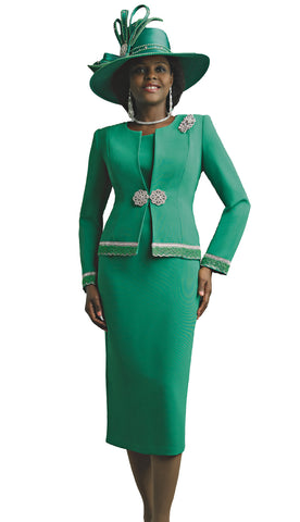 Lily And Taylor Suit 4272-Emerald