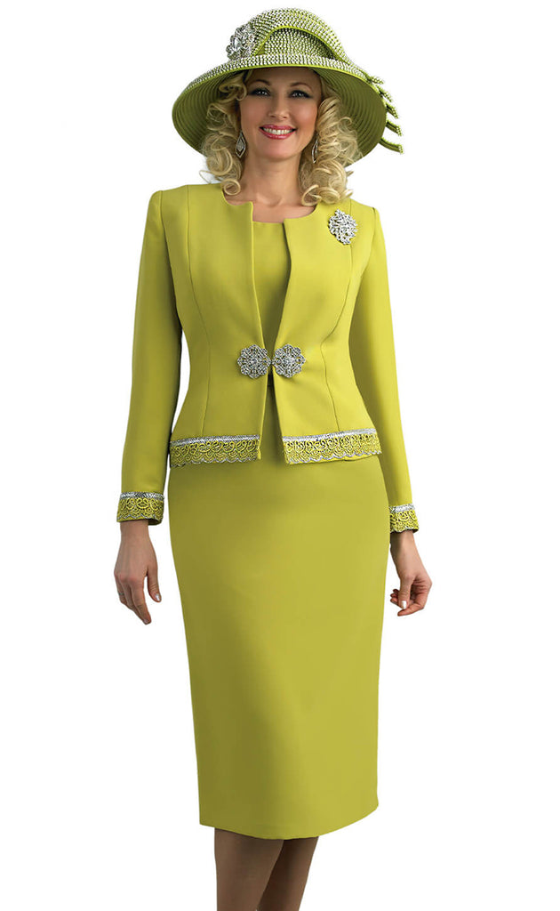 Lily And Taylor Suit 4272-Kiwi - Church Suits For Less