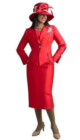 Lily And Taylor Suit 4343-Red