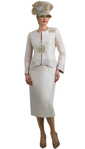 Lily And Taylor Suit 4498-Light Gold - Church Suits For Less