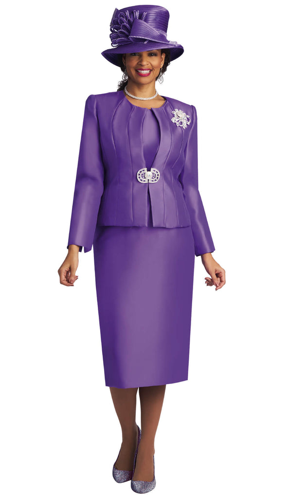 Lily And Taylor Suit 4514-Purple - Church Suits For Less