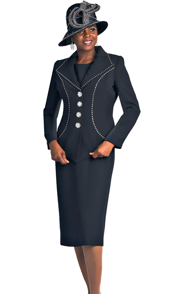 Lily And Taylor Suit 4724-Black - Church Suits For Less