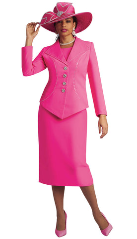Lily And Taylor Suit 4724-Fuchsia