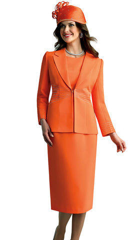 Lily And Taylor Suit 4744-Orange - Church Suits For Less
