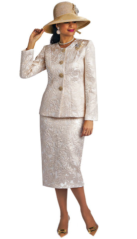 Lily And Taylor Suit 4805-Ivory/Gold