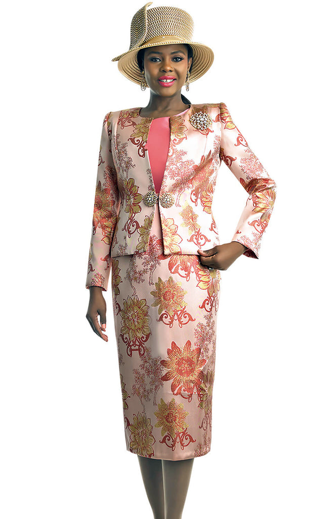 Lily And Taylor Suit 4855-Mauve Multi - Church Suits For Less