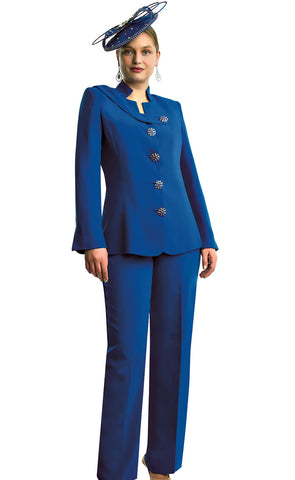Lily And Taylor Pant Suit 4892-Royal Blue