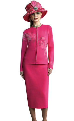 Lily And Taylor Suit 619-Hot Pink