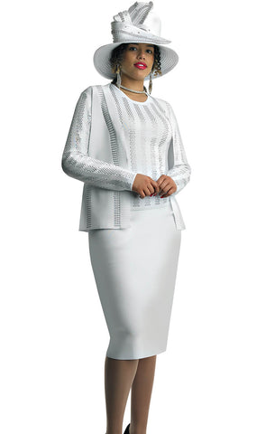 Lily And Taylor Suit 651-White - Church Suits For Less