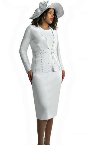 Lily And Taylor Suit 769-White