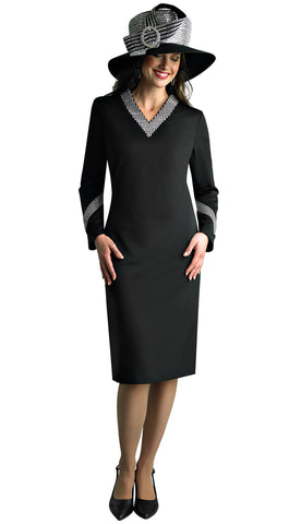 Lily And Taylor Dress 3899-Black - Church Suits For Less