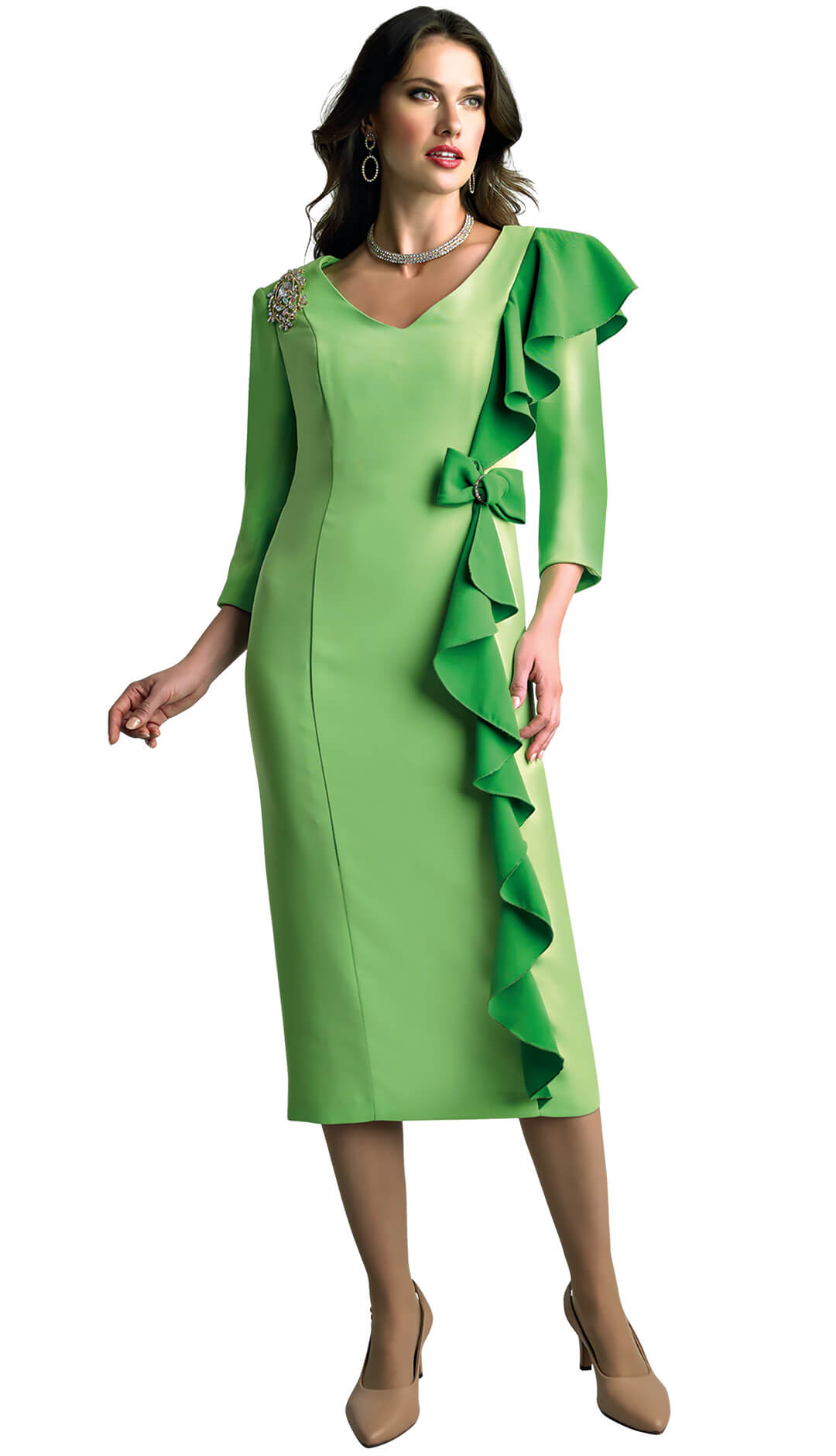 Lily And Taylor Dress 3943-Green/Emerald, Green/Emerald / 20 | Church Suits For Less Lily And Taylor Dress 3943-Green/Emerald, Green/Emerald / 20 | Church Suits For Less
