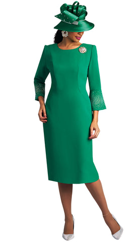 Lily And Taylor Dress 4092-Emerald - Church Suits For Less