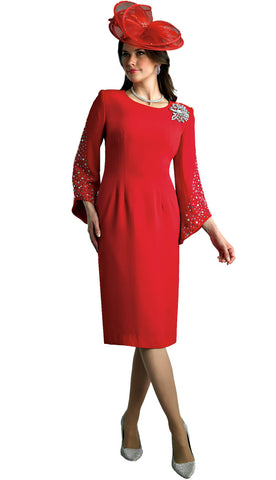 Lily And Taylor Dress 4385-Red - Church Suits For Less