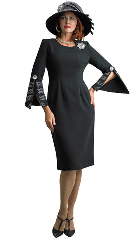 Lily And Taylor Dress 4625-Black - Church Suits For Less