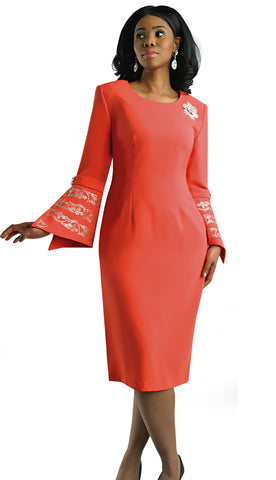 Lily And Taylor Dress 4625-Orange - Church Suits For Less
