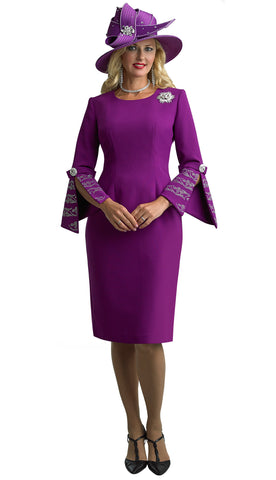 Lily And Taylor Dress 4625-Purple - Church Suits For Less
