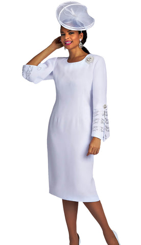 Lily And Taylor Dress 4625-White - Church Suits For Less