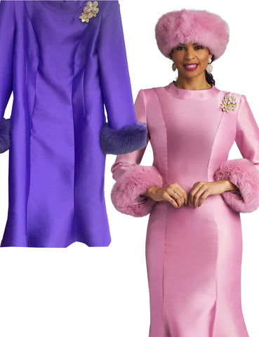 Lily And Taylor Dress 4821C-Purple - Church Suits For Less