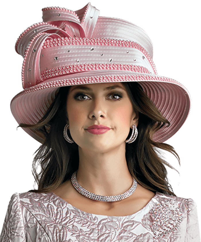 Lily and Taylor Hat H116 - Pink - Church Suits For Less