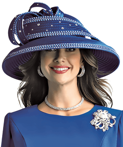 Lily and Taylor Hat H116 - Royal - Church Suits For Less