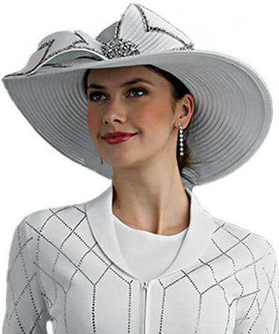 Lily and Taylor Hat H289-White - Church Suits For Less