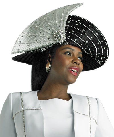 Lily and Taylor Hat H391 - White - Church Suits For Less