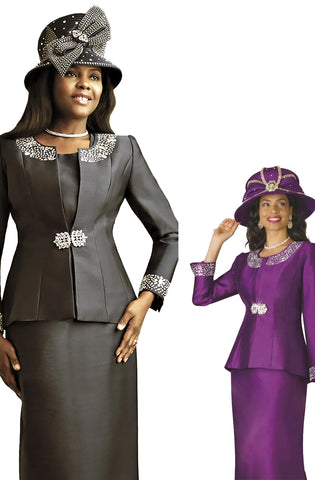 Lily And Taylor Suit 3800C-Purple - Church Suits For Less