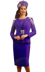 Lily And Taylor Suit 4640-Purple - Church Suits For Less