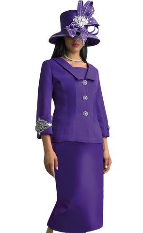 Lily And Taylor Suit 4590-Purple